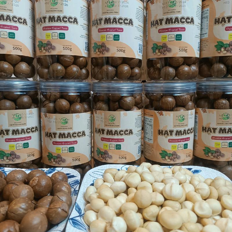 500G HẠT MẮC CA DIEPPPHUONG FARM NỨT VỞ DAKLAK HẠT TO NGON BÉO BÙI Snack Food Nuts Ăn Vặt Thức Ăn