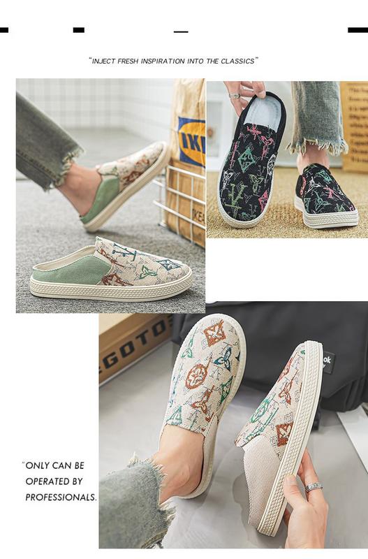 Product Introduction of [Factory Direct Sales] Canvas Shoes Men's Summer Thin Slip-on Half Slippers Men's Shoes Casual and Lightweight Old Beijing Cloth Shoes 4