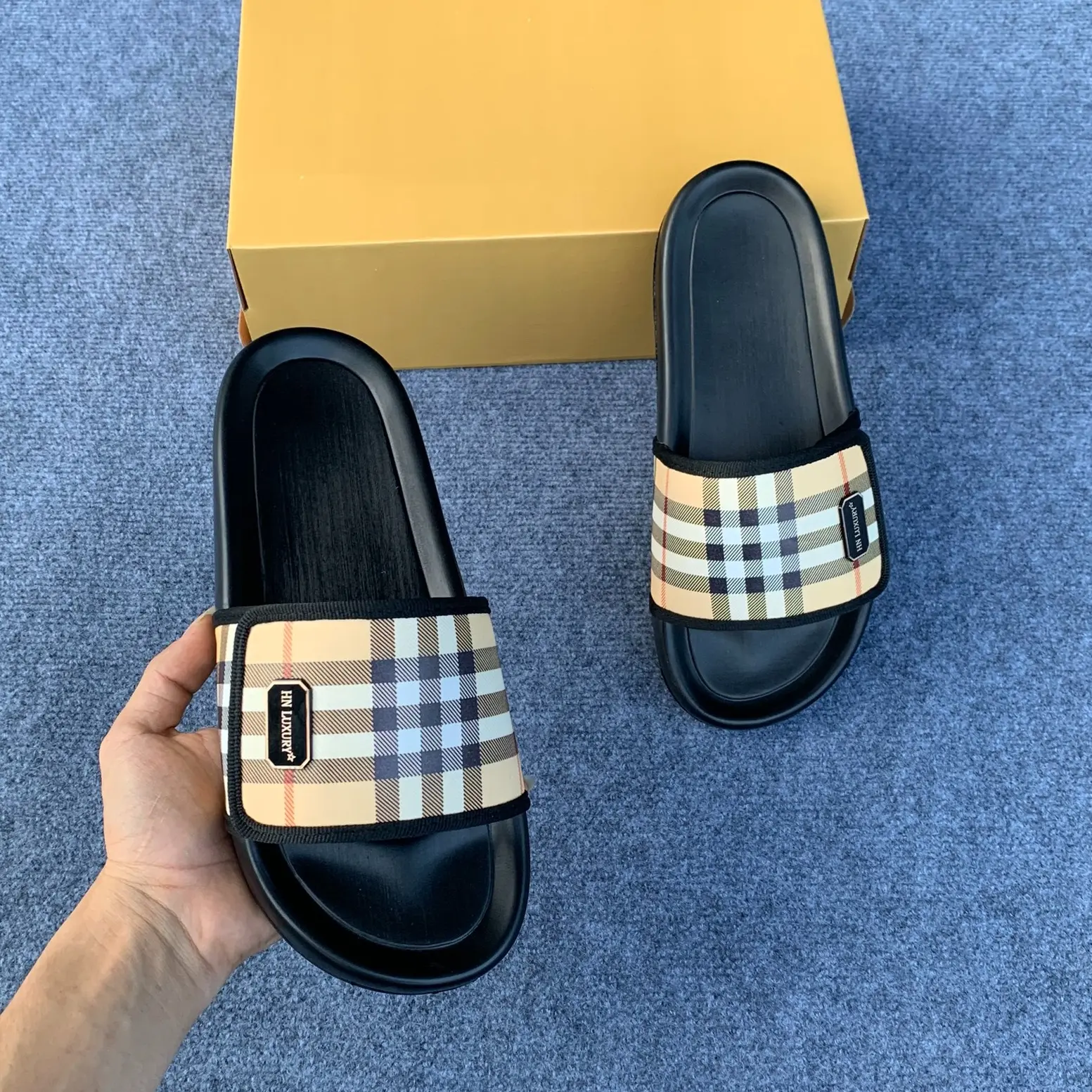 [Mã BRR1] Dép nam nữ bbrr quai da đế cao su loại 1 - Free Ship - Slipper - DéP Đế Bằng dép  nam nữ