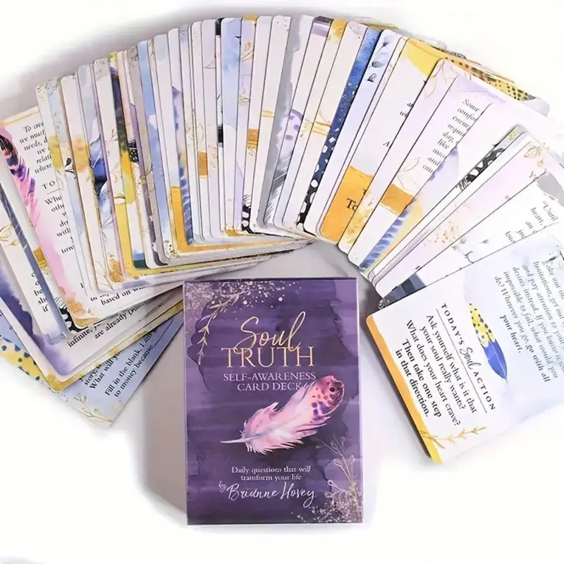 Soul Truth Tarot Card Game, 1 Box Mystical Spiritual Awakening Tarot Card Game Props, Interactive Party Games Supplies 0