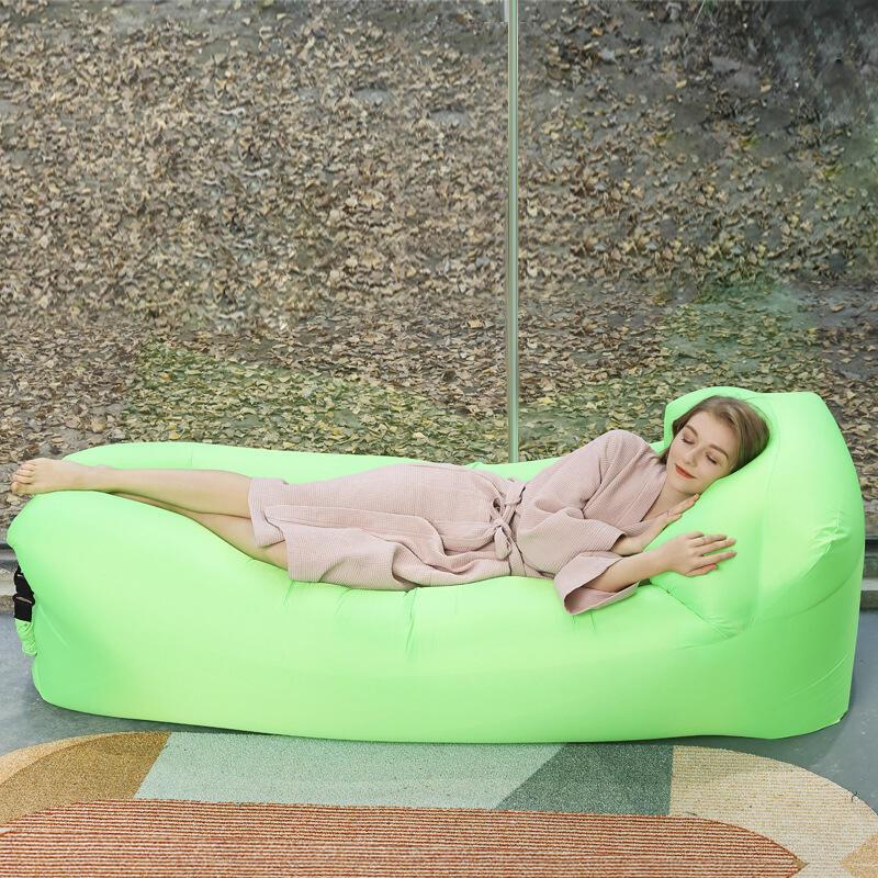 Pillow style outdoor portable lazy air sofa, foldable inflatable bed, sleeping bag 3