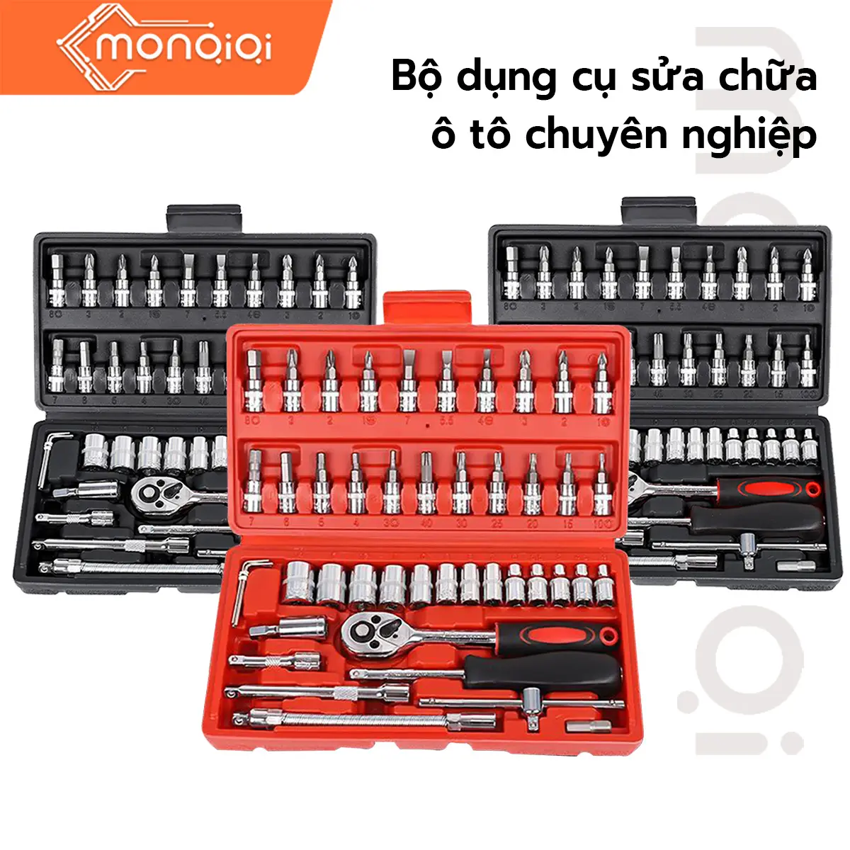 Bộ cờ lê tuvit 46 chi tiết trong 1 sửa chữa tháo lắp rời linh hoạt đa chức năng giá rẻ dễ dàng tiện lợi mang đi xa kim loại không bảo hành