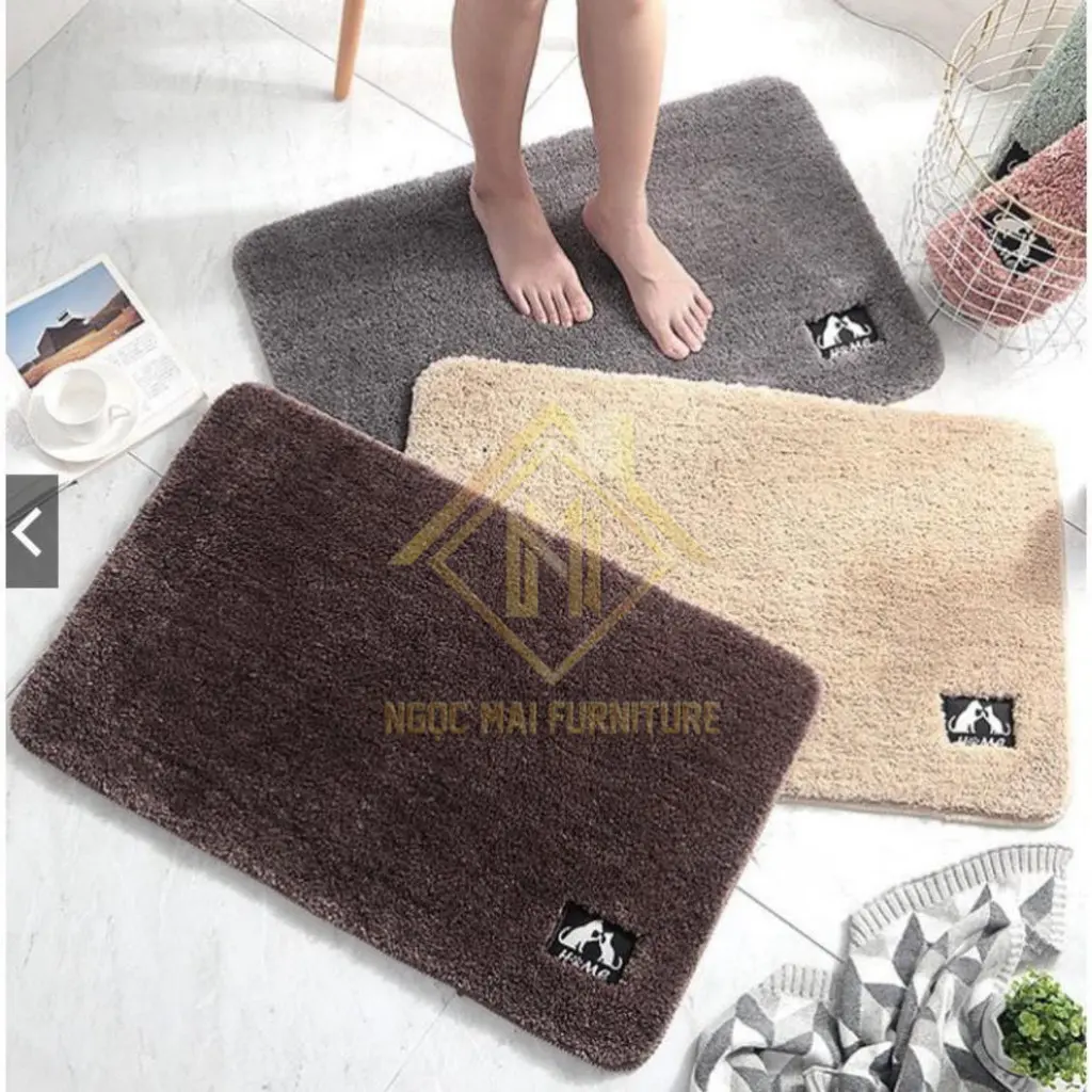 Thảm lâu chân 3D được làm từ những sợi bông tổng hợp siêu mịn
