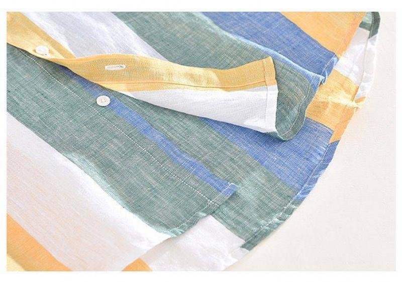Product Introduction of Áo Sơ Mi Sọc, Dành Cho Nam Giới, Tay Áo Dài, Dáng Rộng Vừa Vặn, Ngoại Cỡ, Thời Trang Trẻ Trung, Áo Mặc Bên Ngoài, Thích Hợp Cho Mùa Xuân Và Mùa Thu, Hàng Mới Về 6