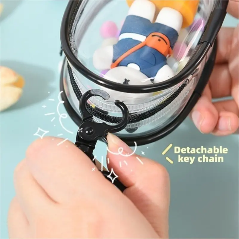 [Ready Stock] Kotak Penyimpanan Kabel Data Transparan, Penutup Pelindung Kabel Portabel, Tas Penyimpanan Headset Perjalanan Luar Ruangan, Tas Penyimpanan Bulat Kabel Data 7