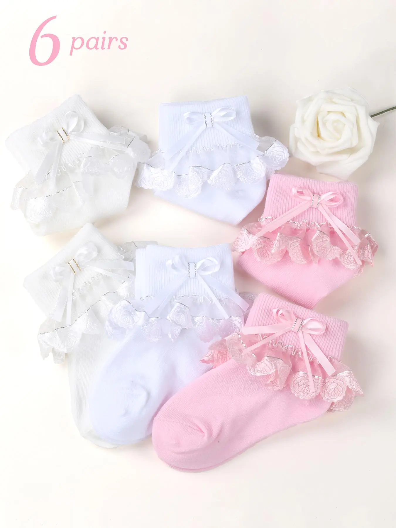 Girls' Solid Color  Ankle Socks, Cute Comfy Breathable Socks for Daily Wear, Kids Socks for All Seasons
