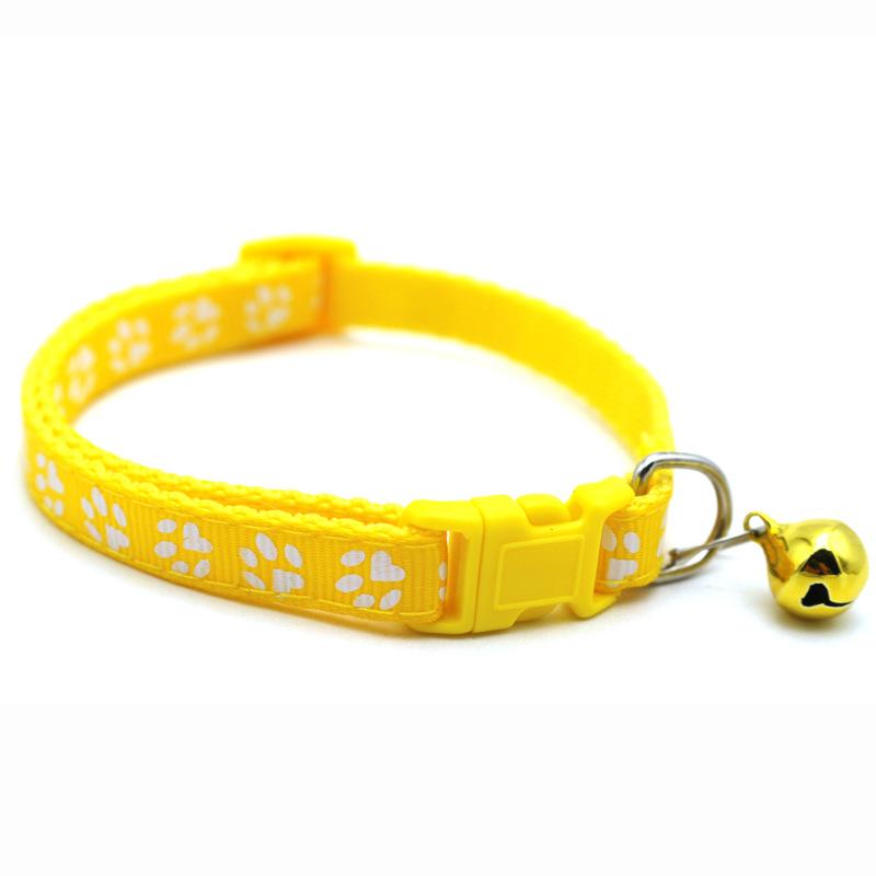 Product Introduction of 1R Pet Patch Collar Dog Cat Collar Single Footprints Paw Print Bell 23