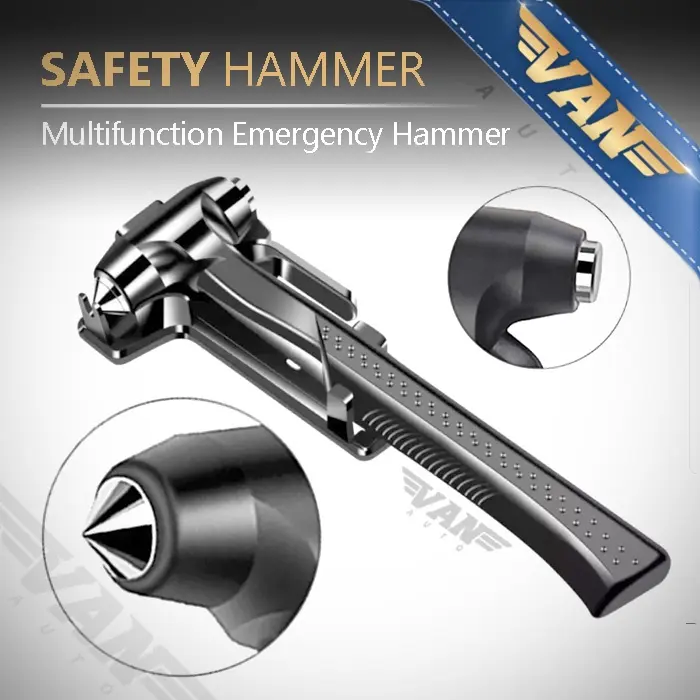 Palu Emergency Bus / Emergency Hammer Seat Belt Cutter Glass Breaker / Palu Pemecah Kaca Mobil
