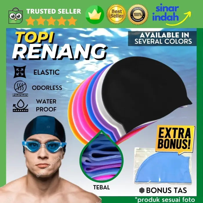 Topi Renang Swim Cap Penutup Kepala Renang Silicone ALL SIZE Speedo 0