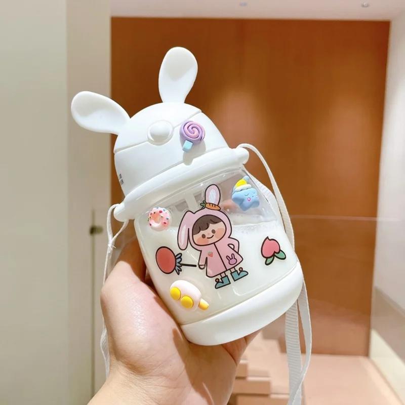  Cốc Rơm Hình Thỏ Thiết Kế Dễ Thương Dành Cho Trẻ Em Được Làm Bằng Nhựa Cấp Thực Phẩm Chống Sốc Cầm Tay Thích Hợp Cho Cốc Nước Cho Bé Thiết Kế Dễ Thương Lý Tưởng Cho Trẻ Em Bình Nước 
