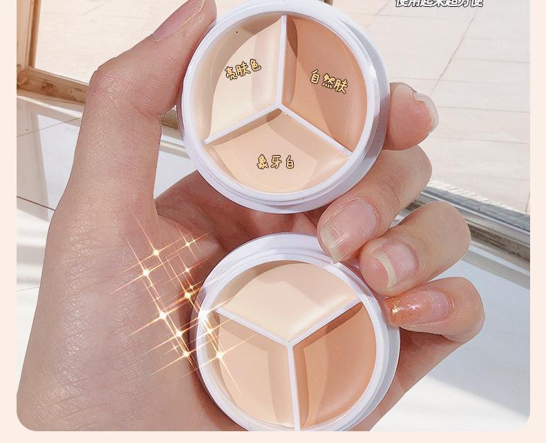 Product Introduction of Kem Che Khuyết Điểm, Ba Màu, Che Mụn, In Hình, Quầng Thâm Và Vết Thâm, Kem Nền Rãnh Xé, Thích Hợp Cho Học Sinh, Giá Rẻ 2
