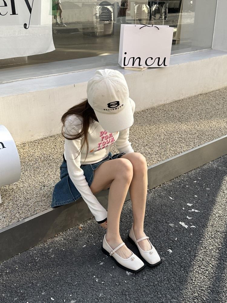 Product Introduction of French Retro Square Toe Low-Cut Mary Jane Leather Shoes 2023 Spring New Girl Soft Leather Low Heel Shoes Elegant Fashion Footwear Walking Shoes Women Comfort 16
