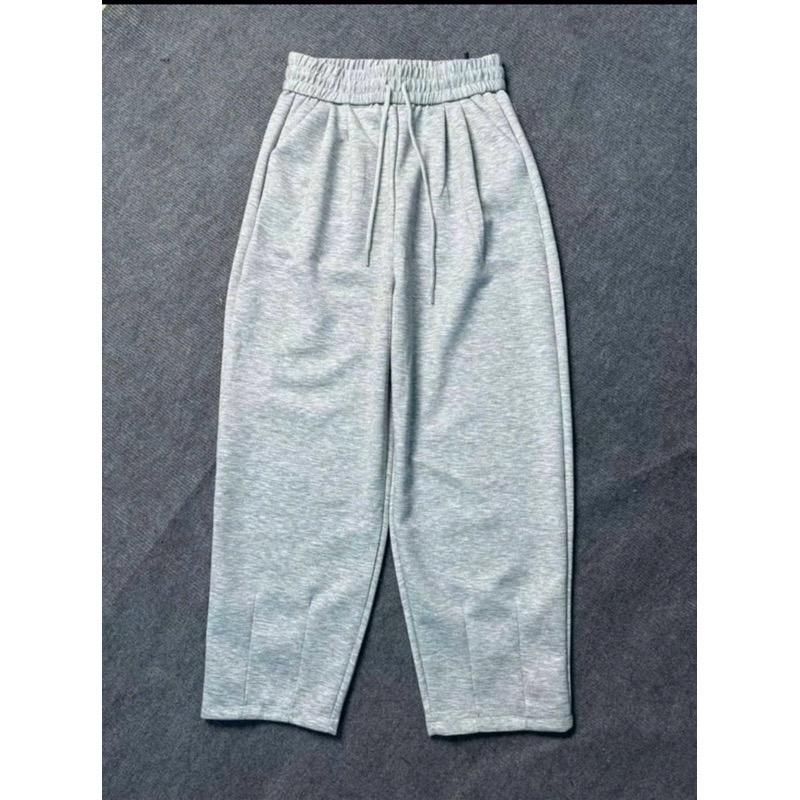 Quần baggy lưng cao chất liệu umi hàn loại 1 dày dặn co giãn 4 chiều kiểu dáng trơn basic phối túi nắp phía sau 4