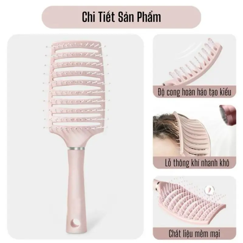 SIÊU RẺ Lược Chải Đầu Đệm Khí Massage  Da Đầu, Tạo Kiểu Tóc - Làm Phồng Chân Tóc Và Gỡ Rối Tóc Hiệu Quả  88831 TOHOUSE lược  gỡ  rối  tóc  đoàn  di  băng 3
