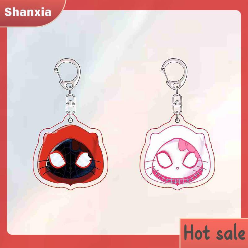 Product Introduction of Loket Rantai Kunci Spider Man Kartun, Rekaan Comel, Hadiah Mainan Beg galas Pasangan Kucing Lucu, Sesuai untuk Beg Aksesori, Rantai Kunci Loket, Hebat sebagai Hadiah Bead 10