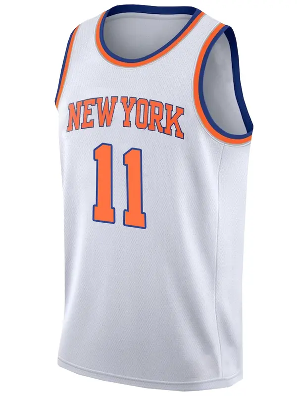 Men's Letter & Figure Patched Contrast Trim Crew Neck Basketball Jersey, Loose Casual Breathable Comfortable Round Neck Sleeveless Sports Jersey for Outdoor Training, Men's Sportswear for Indoor Outdoor Wear 6