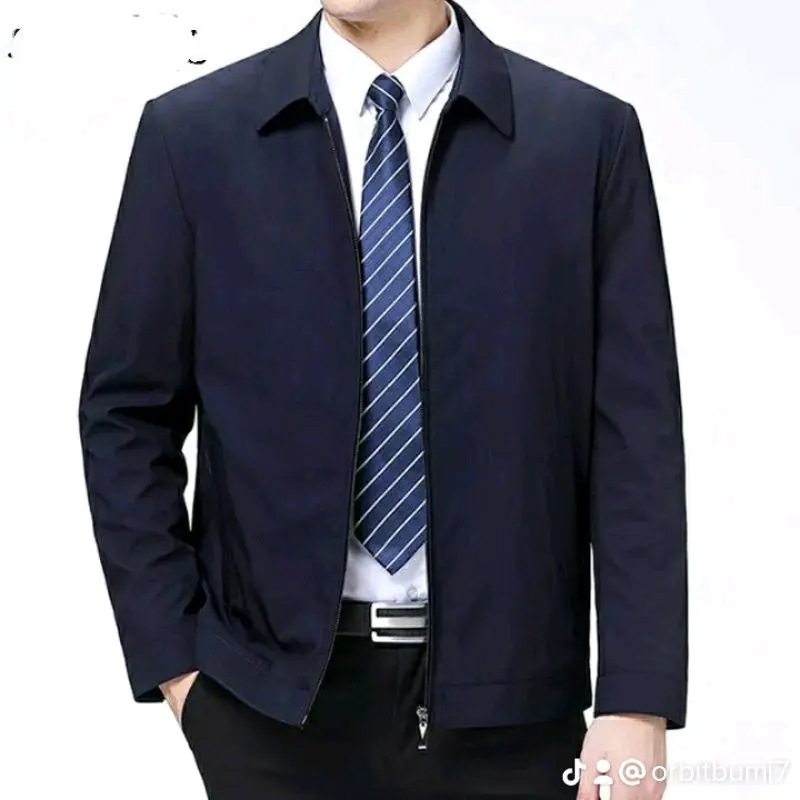 JASKET PORMAL JASKET SEMIJAS BIG SIZE PRIA Katun Formal Semi Blazer Jaket Kerah  Simple 2