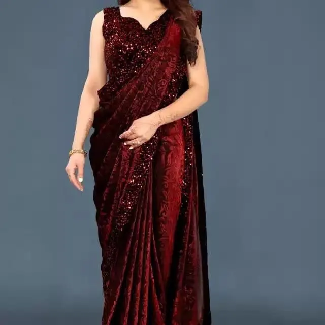 FSB BOLLYWOOD STYLE WOMEN LYCRA SAREE CF