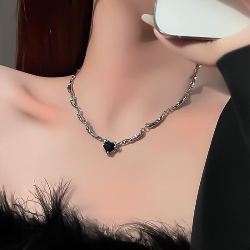 Kalung Mutiara Korea sweet simple pearl love necklace 4