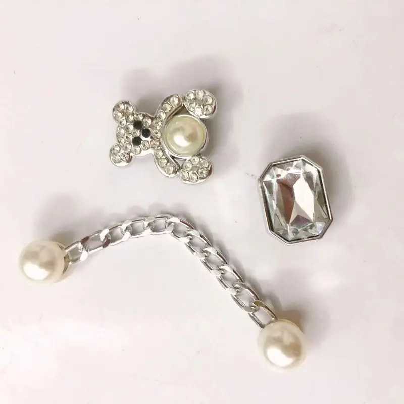 Phụ Kiện Trang Trí Giày, Phụ Kiện Lỗ Tự Làm, Khóa Giày, Dây Xích Khóa Giày, Kim Cương, Đẹp Mắt, Cho Giày 1