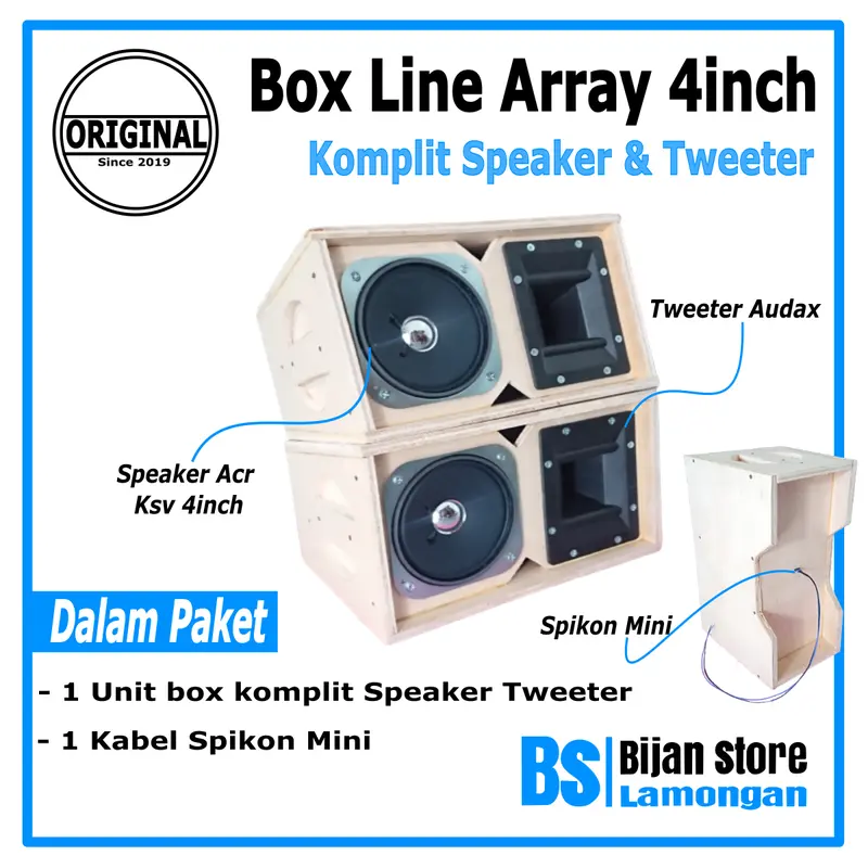Box Line Array 4Inch Komplit Speaker dan Tweeter Plus Spikon Mini Full  Range Speaker Komputer unit