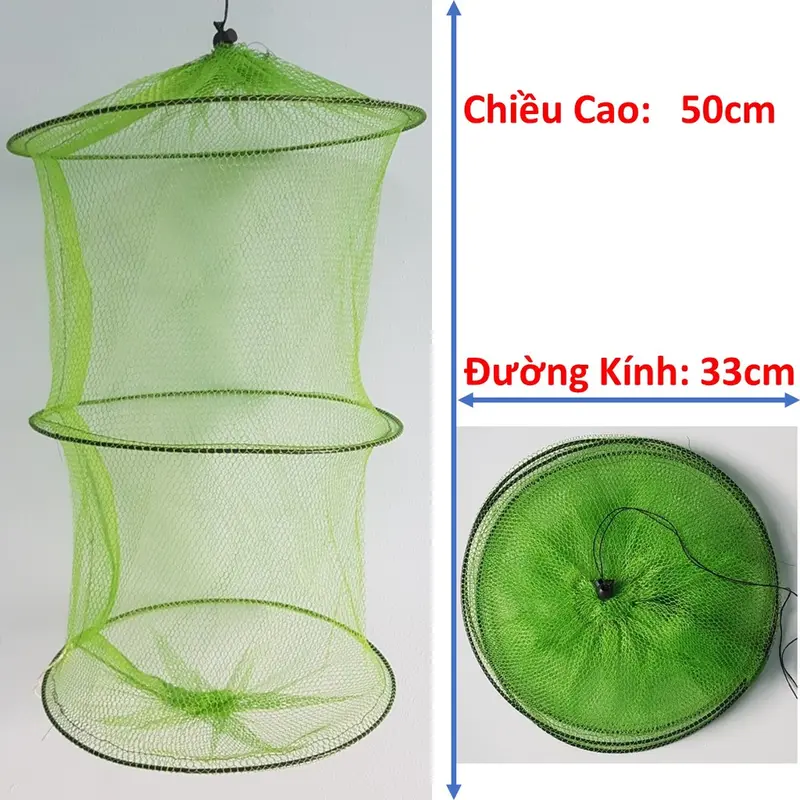 Bộ Rọng, Giỏ, Túi Đựng Cá 3 Tầng Chống Thấm Nước - Dành cho Đi Câu Bắt Cá Fish Fishing 3