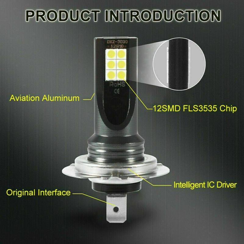 Bộ đèn pha LED H11, 2 cái, 110W, 20000LM, Bóng đèn, 6000K, Thích hợp để lái xe, có tính năng đèn DRL 6