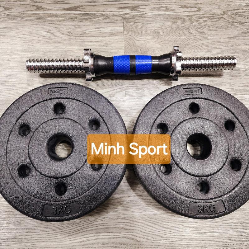 Đòn Tay Mạ Inox Cán Xanh 35cm Phi 25mm - Đòn Tạ Tay Minh Sport có sẵn giao liền !! 2