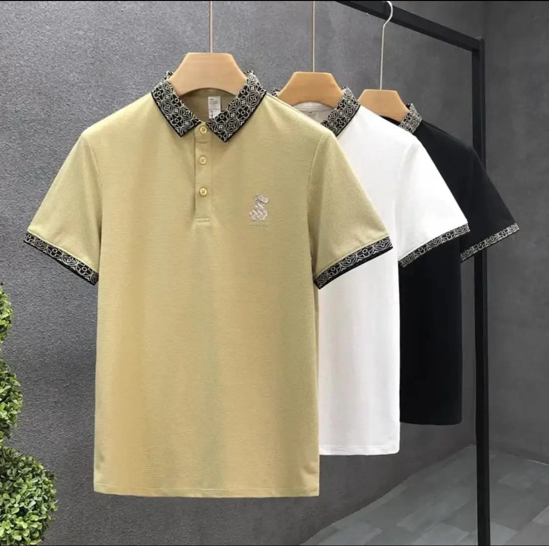 Áo polo cổ Thổ Cẩm thêu gấu LiLi UMA - chất liệu cá sấu dệt kim cao cấp co dãn 4 chiều - thiết kế thanh lịch chuẩn form