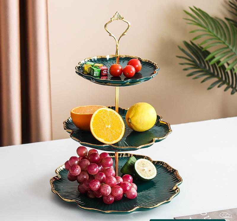 Product Introduction of Khay Mứt 3 Tầng Thương Hiệu Chất Liệu Sứ Tráng Men Cao Cấp, Khay Đựng Sang Trọng, Để Hoa Hỏa, Bánh Kẹo 10