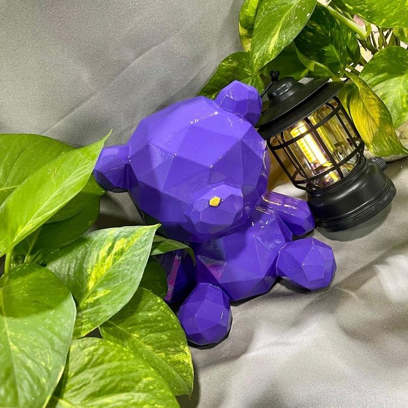 Mẫu heo gấu kim cương thạch cao (ống heo tiết kiệm )heo đất  bỏ  ống đựng tiền Đồng Ống Tiết Kiệm