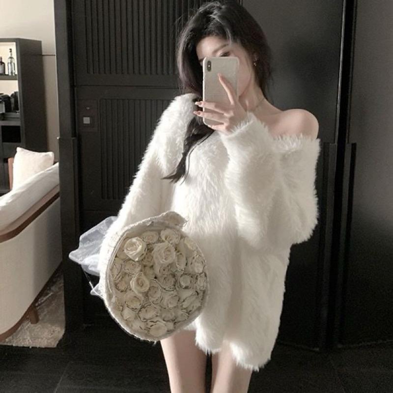 FREESHIP ÁO LEN LÔNG CỔ V FORM THỤNG MẪU MỚI QCCC