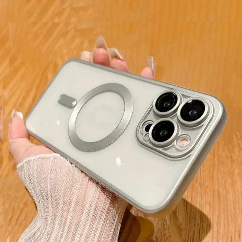 YKCS 0606 CASE MAGSAFE TITAN PREMIUM FOR SAM A26 A54 A16 A15 A35 A55 S24FE A36 A56 S25 ULTRA S25EDGE WIRELESS CHARGING CHROME PROTECT CAMERA 7