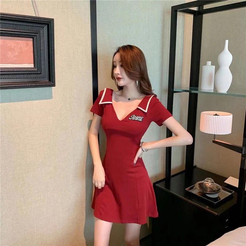 Product Introduction of Váy Chữ A, Phong Cách Hàn Quốc, Thời Trang Và Thanh Lịch, Cổ Điển Hepburn, Dành Cho Nữ, Váy Cổ Chữ V, Mỏng Vừa Vặn, Bó Sát, Hàng Mới Về Mùa Hè 2024 4