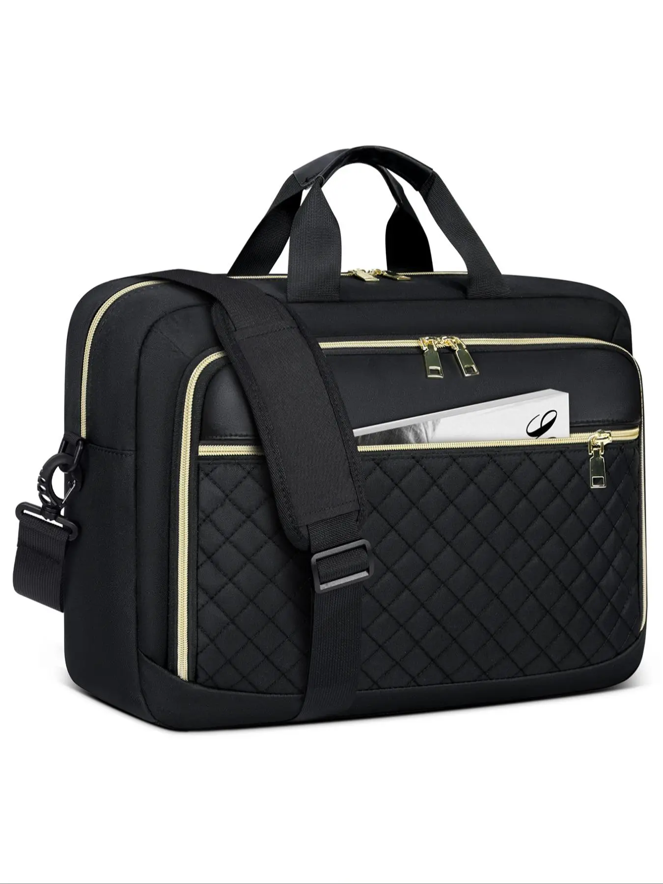 Solid Color Laptop Briefcase Up To Fit 17.3 Inch Laptop, Waterproof Computer Bag, Professional Laptop Case for Business Work, Laptop Bag for Women