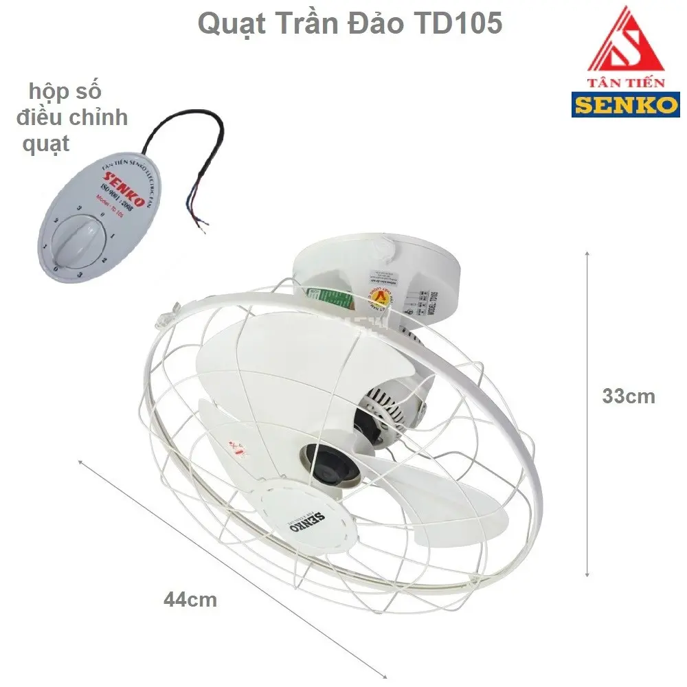 [SENKO] Quạt đảo Senko treo trần la phông TD105, Quạt treo trần đảo Senko TD105 Fan QuạT