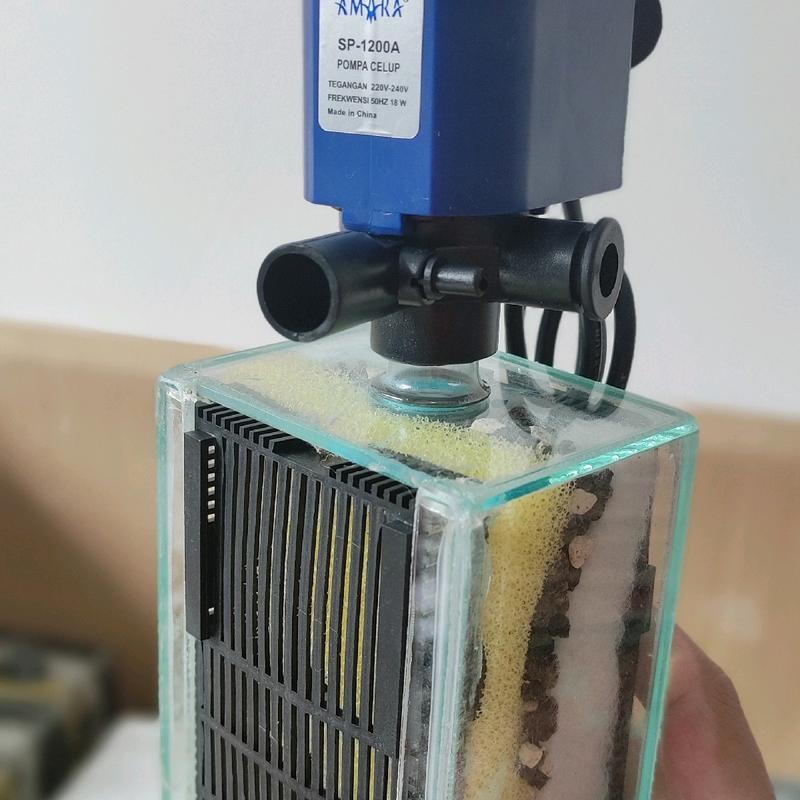 Filter Aquarium Internal ukuran kecil dengan Pompa 0