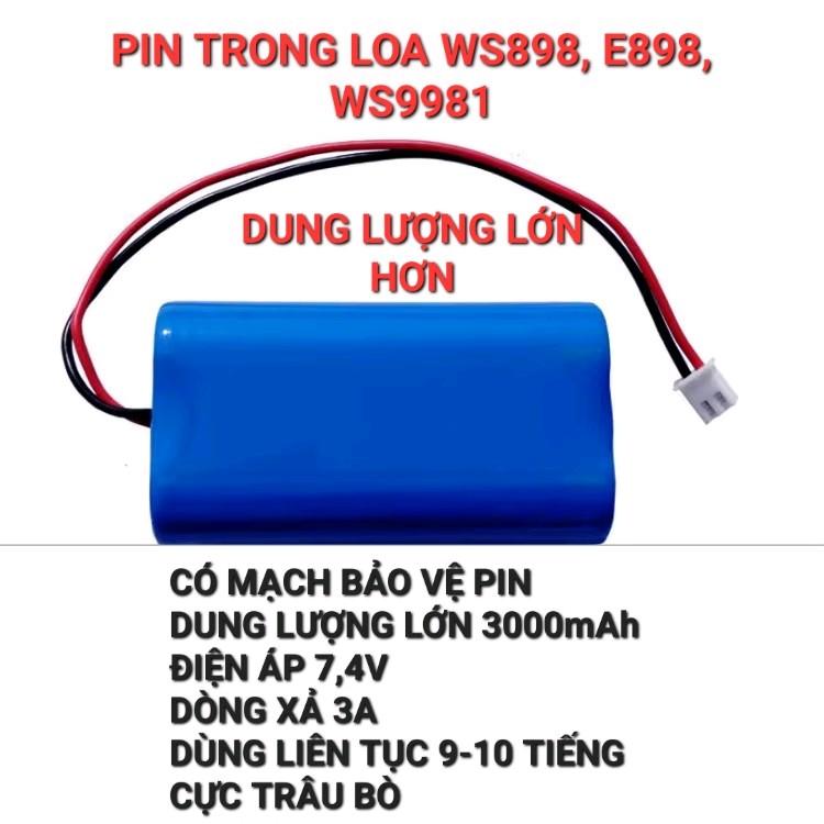 PIN LOA WS898 LOA BẪY CHIM LOA TRỢ GIẢNG LOA GỌI CHIM PIN LOA ĐIỀU KHIỂN TỪ XA WS898 PIN SẠC CHO LOA BLUETOOTH DUNG LƯỢNG CAO
