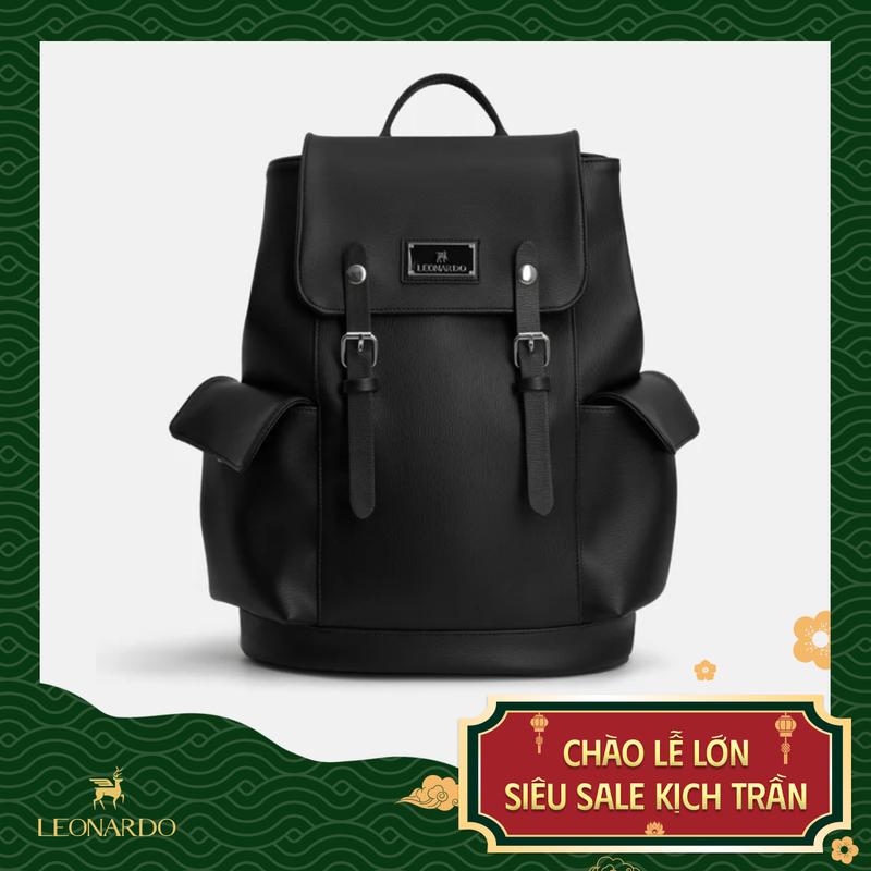 Balo Da Alvin Nam Nữ Chất Liệu Da Microfiber Bền Bỉ Độ Co Dãn Tốt Thương Hiệu LEONARDO