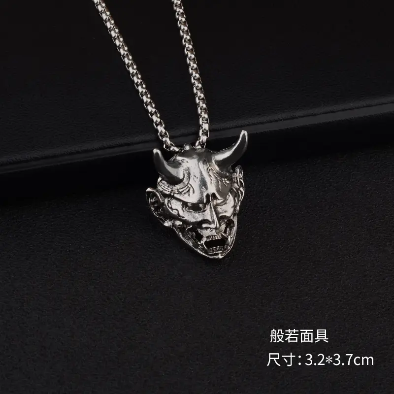 Vòng Cổ Hip Hop Bằng Thép Titan Cho Nam Và Nữ, Mặt Dây Chuyền Đầu Lâu, Dây Chuyền Áo Len, Phụ Kiện Quần Áo, Dây Chuyền Dài 70Cm 3