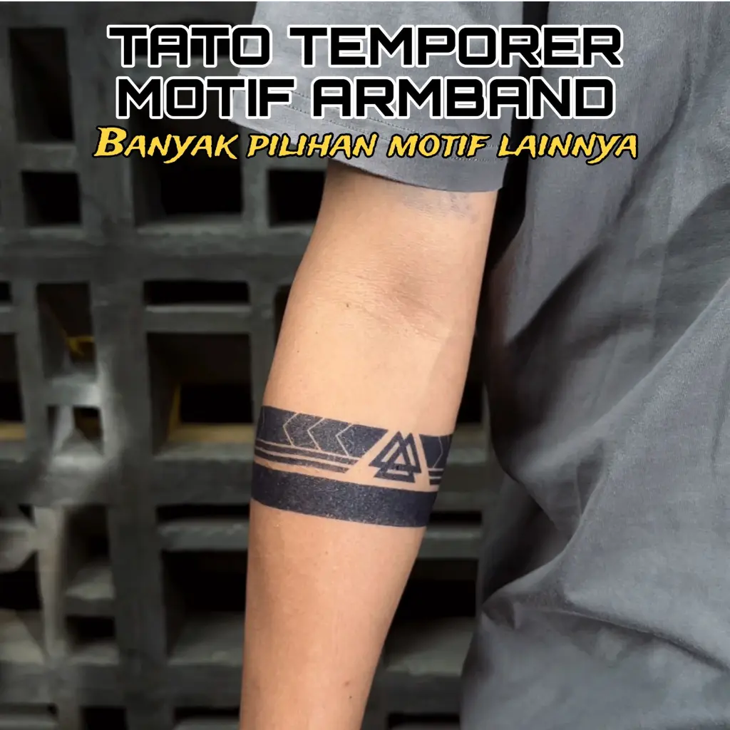 Tatomaniagaleri-Tato Motif Armband / Tato temporer seri ABM Tato Lengan / Tato semi permanent