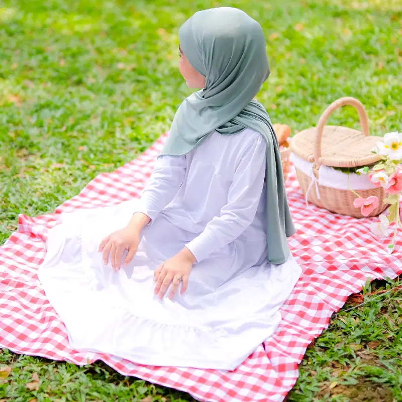 pashmina malay jersey premium anak usia 1-10 Tahun Muslim Jilbab Kerudung Instan Kerudung Instan Bayi 3