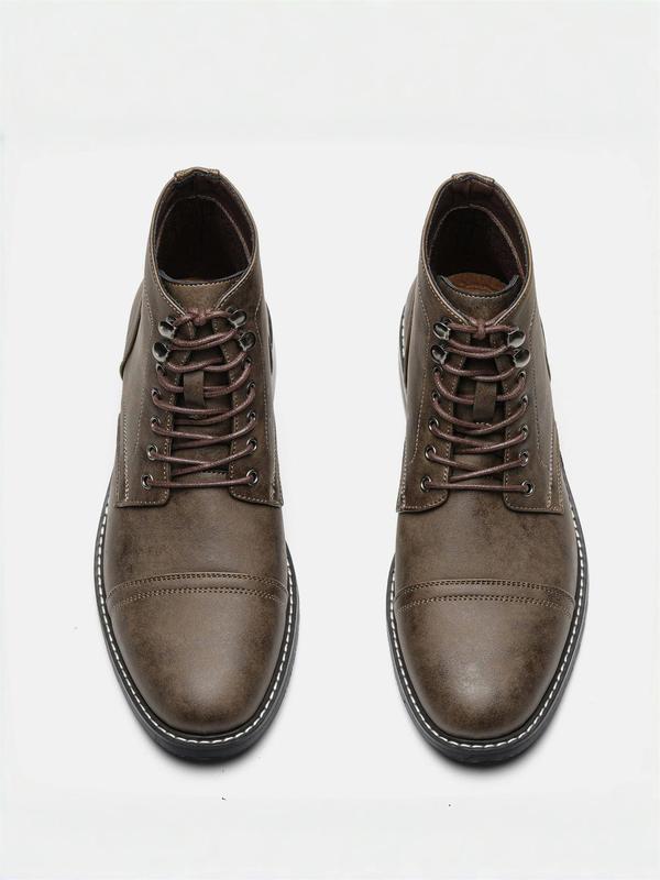 Men's Fashionable Retro Boots, Casual Comfortable Ankle Boots for Men, Fashionable Boots for Daily Wear, Boy 7