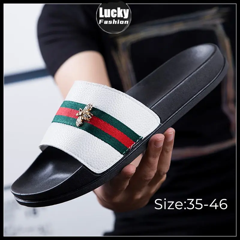 【Lucky shop】men's & Women summer fashion slippers flip flops size: 35-46 men's slippers