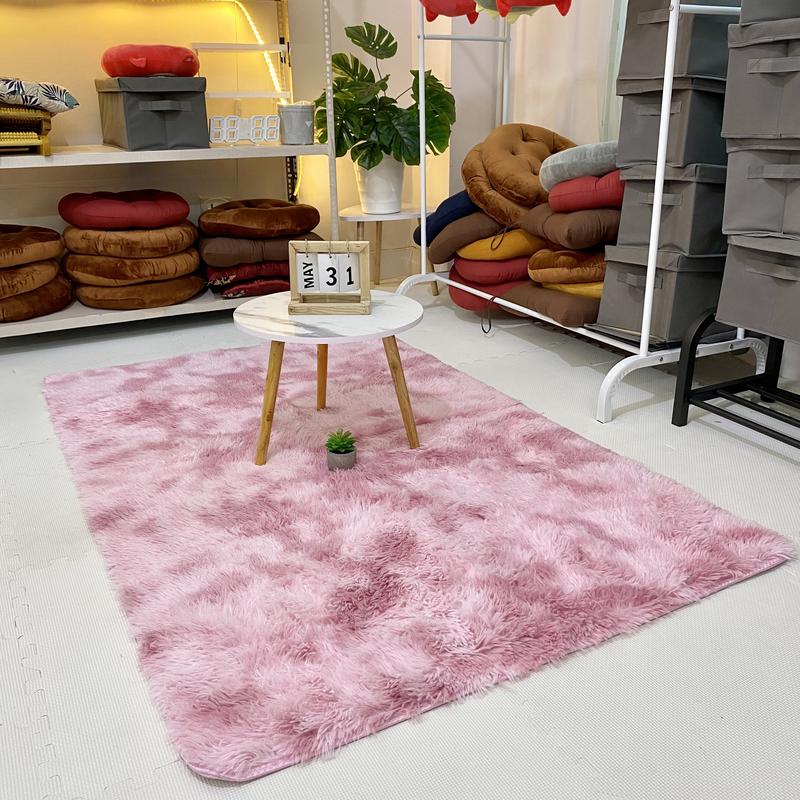 Thảm trải sàn 1m6x1m, Thảm lông loang decor phòng ngủ, phòng khách có lót hạt chống trượt, lông mềm mịn