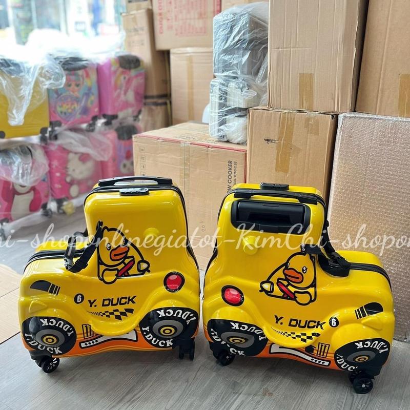 ￼Vali ngồi cho bé , vali vịt ngồi cho bé Yellow Buck, Y. Duck size 22 . Nhựa dẻo ABS chịu va đạp mạnh không vỡ 1