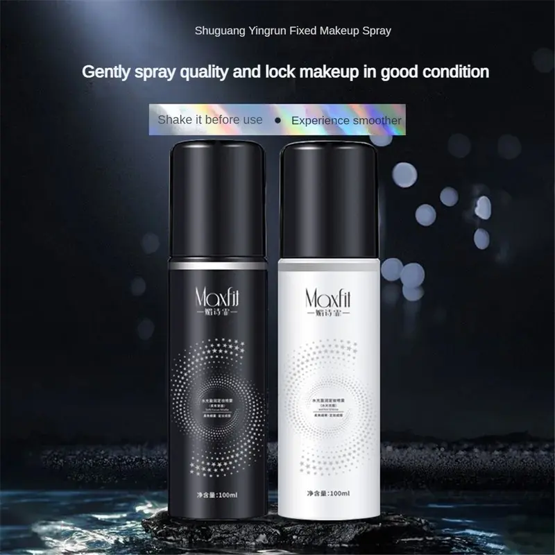 Xịt Thiết Lập, Lâu Trôi, 100ml, Dưỡng Ẩm Và Cấp Nước, Kiểm Soát Dầu, Lớp Trang Điểm Trong Suốt, Lì Tự Nhiên, Thích Hợp Cho Trang Điểm Và Halo, Hoàn Thiện Lấp Lánh 1