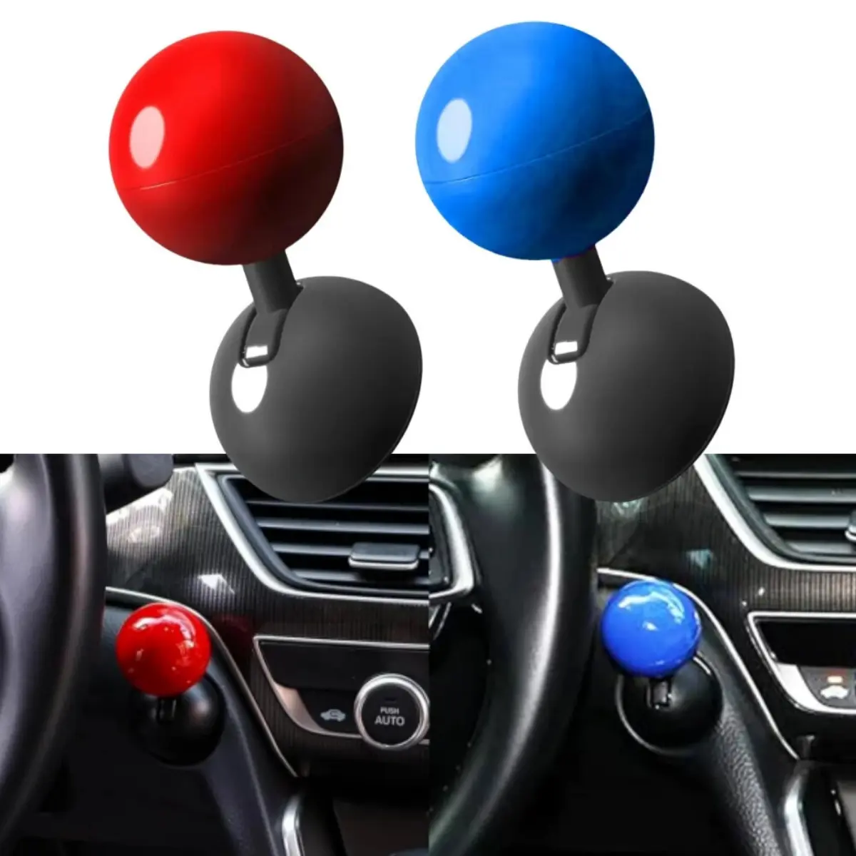 Car Push to Start Plastic Button Rocker One Start Lever Joystick Automotive One-Touch Cover Decorative Accessories for Most Models