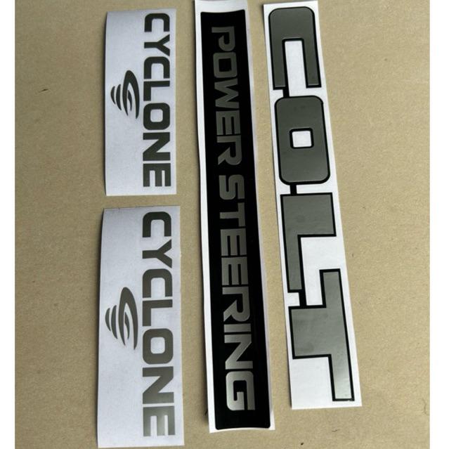 stiker sticker kabin L300 colt Cyclone power steering cutting 1 set ...