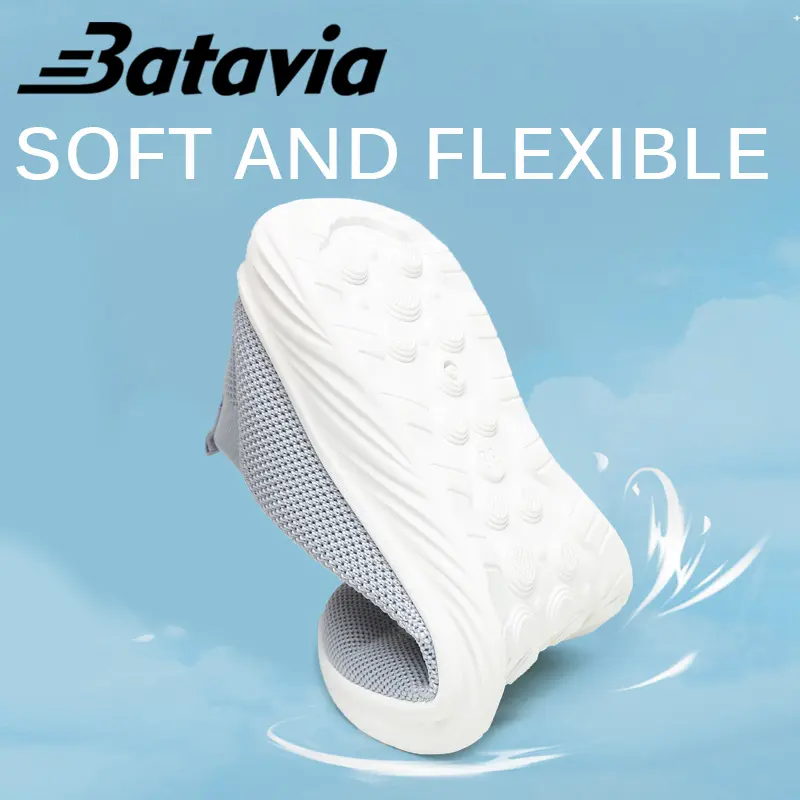 Batavia Sepatu olahraga premium perempuan terbaru rajut adem antislip antiaus sepatu lari anak perempuan  Sport Pink Hitam Abu Grey kanvas  sekolah Onlinemall N6 4